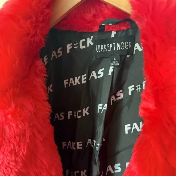 Current Mood Racked Up Faux Fur Jacket - Picture 6 of 10